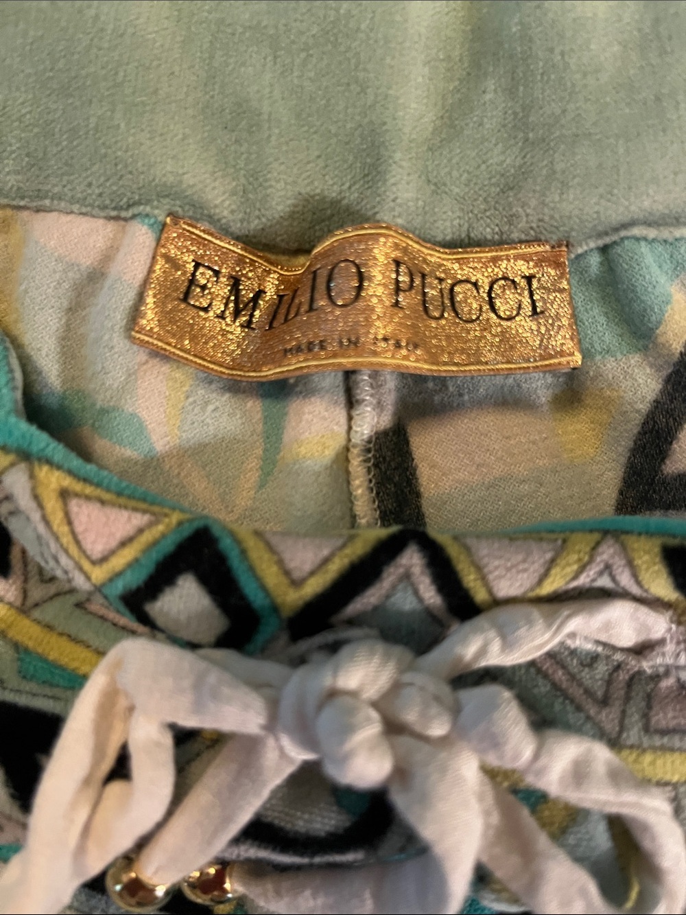 Emilio Pucci Multicolor Drawstring Terrycloth Shorts - Picture 2 of 9